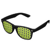 Punkte Muster schwarz + Ihre Hintergrundfarbe Sonnenbrille (Schrägansicht)