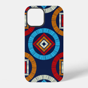 Punkte nahtloses Muster. Mosaik aus ethnischen Fig iPhone 12 Hülle