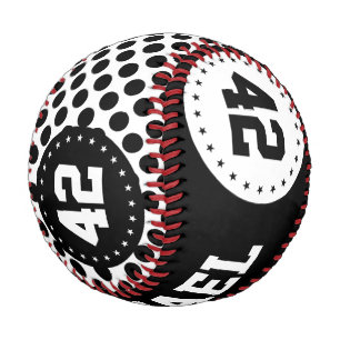 Punkte nahtloses Muster schwarz + Ihr Rücken Baseball
