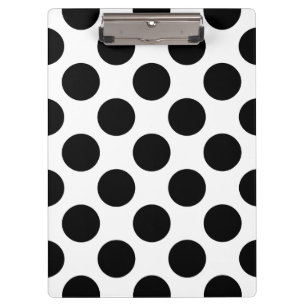 Punkte nahtloses Muster schwarz + Ihr Rücken Klemmbrett