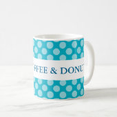 Punkte nahtloses Muster, weißes Transp. + Ihr Back Kaffeetasse (VorderseiteRechts)