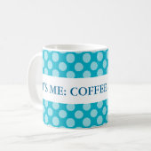 Punkte nahtloses Muster, weißes Transp. + Ihr Back Kaffeetasse (Vorderseite Links)