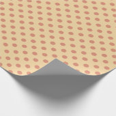 Punkte-Pfirsich Geschenkpapier (Ecke)