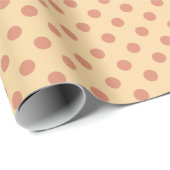 Punkte-Pfirsich Geschenkpapier (Rolleneckpunkt)