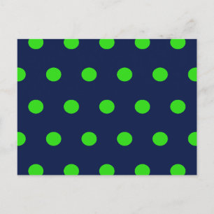 Punkte-Postkarte (Navy Blau & Limettengrün) Feiertagspostkarte