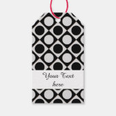 Punkte & Quadrate / Schwarz-weiß + Ihre Ideen Geschenkanhänger (Vorderseite)