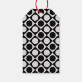 Punkte & Quadrate / Schwarz-weiß + Ihre Ideen Geschenkanhänger (Rückseite)