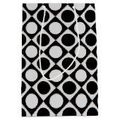 Punkte & Quadrate / Schwarz-weiß + Ihre Ideen Mittlere Geschenktüte (Vorderseite)