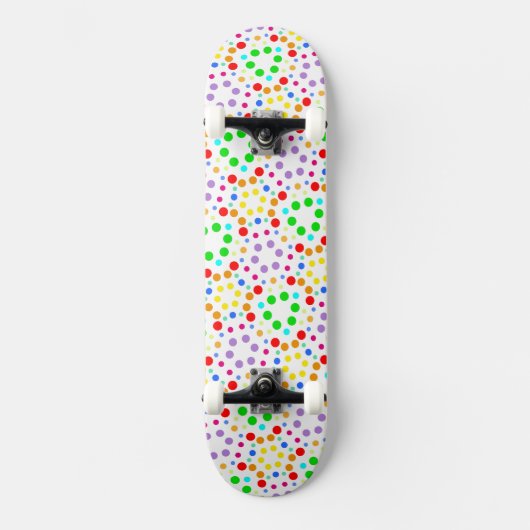 Punkte Rainbow Skateboard (Vorderseite)