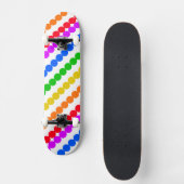 Punkte Rainbow Skateboard (Vorderseite)