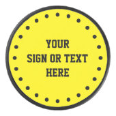 Punkte Ring schwarz + Farbe, Zeichen oder Text Eishockey Puck (Vorderseite)