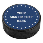 Punkte Ring weiß + Farbe, Zeichen oder Text Eishockey Puck (3/4)