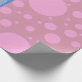 Punkte rosa und blau Matte Wrapping Paper, Geschenkpapier (Ecke)