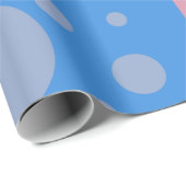 Punkte rosa und blau Matte Wrapping Paper, Geschenkpapier (Rolleneckpunkt)
