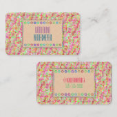 Punkte rosa visitenkarte (Vorne/Hinten)