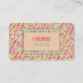 Punkte rosa visitenkarte (Rückseite)