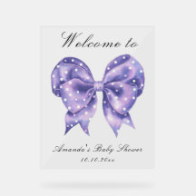 Punkte-Schleifen-Baby-Shower-Willkommen