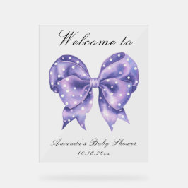 Punkte-Schleifen-Baby-Shower-Willkommen Acrylschild