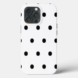 Punkte Schwarz weiß groß fett elegantes Muster iPhone 13 Pro Hülle