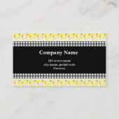 Punkte, schwarz, weiß und gelb visitenkarte (Rückseite)