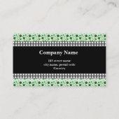 Punkte, schwarz, weiß und grün visitenkarte (Rückseite)