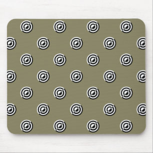 Punkte schwarz & weiß Zielspiegel + Ihr Rückspiege Mousepad