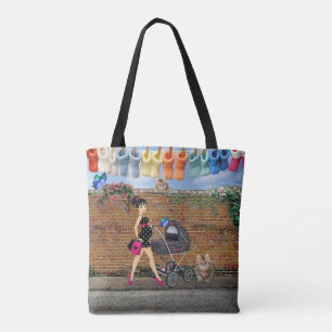 Punkte-Straßenkunstszene Tasche