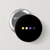 Punkte Subtile Nichtbinäre Flagge Enby Stolz Trans Button (Vorne & Hinten)