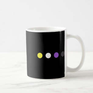 Punkte Subtile Nichtbinäre Flagge Enby Stolz Trans Kaffeetasse