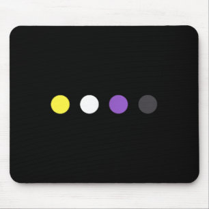 Punkte Subtile Nichtbinäre Flagge Enby-Stolz Trans Mousepad