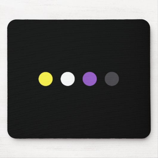 Punkte Subtile Nichtbinäre Flagge Enby-Stolz Trans Mousepad (Vorne)