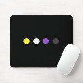Punkte Subtile Nichtbinäre Flagge Enby-Stolz Trans Mousepad (Mit Mouse)
