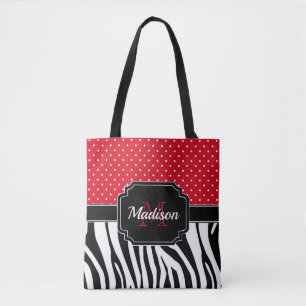 Punkte u. Zebra-Druck Tasche