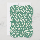 Punkte und Blätter Babydusche Einladung (Rückseite)