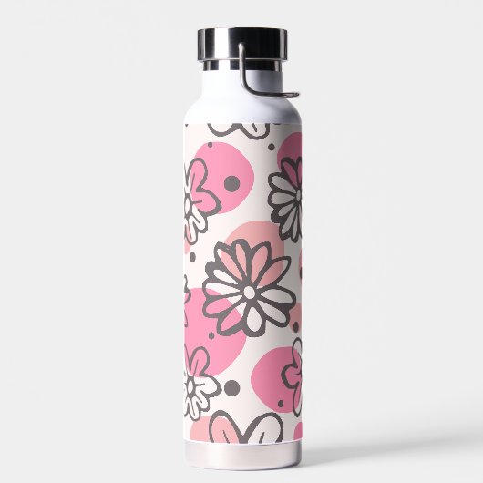 Punkte und Blumenmuster Trinkflasche (Links)