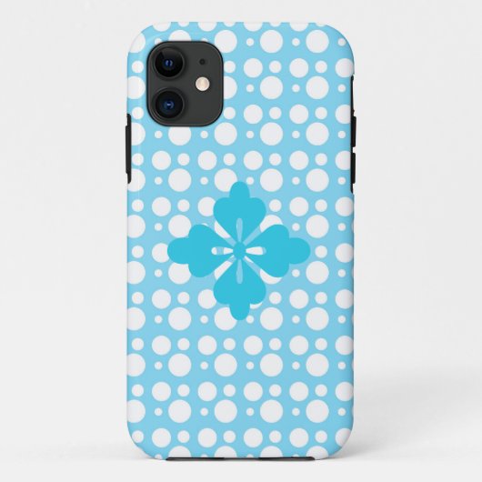 Punkte und hellblaue Farbe Case-Mate iPhone Hülle (Rückseite)
