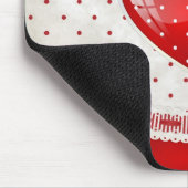 Punkte und Herzen Mousepad (Ecke)