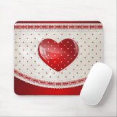 Punkte und Herzen Mousepad (Mit Mouse)