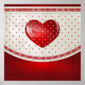 Punkte und Herzen Poster (Vorne)