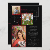 Punkte und Linien Abschluss-Einladung Einladung (Vorne/Hinten)