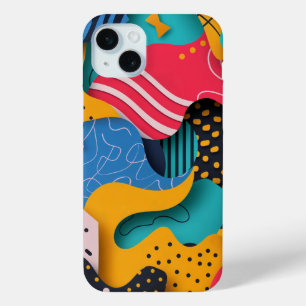 Punkte und Linien auf bunten, wellenförmigen Forme Case-Mate iPhone Hülle