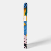 Punkte und Linien auf bunten, wellenförmigen Forme Case-Mate iPhone Hülle (Rückseite / Rechts)