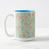 Punkte und Linien minimale Art Zweifarbige Tasse (Links)