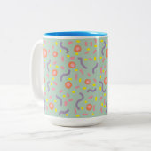 Punkte und Linien minimale Art Zweifarbige Tasse (Vorderseite Links)