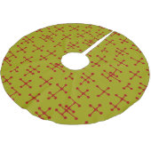 Punkte und Linien Polyester Weihnachtsbaumdecke (Schrägansicht)
