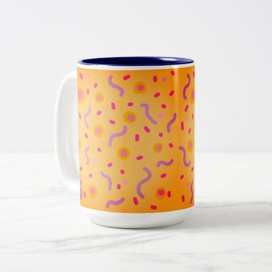 Punkte und Linien  Zweifarbige Tasse (Vorderseite Links)