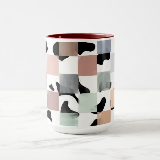 Punkte und Schachbrett Tasse (Zentrum)