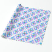 Punkte und Schmetterlinge Geschenkpapier (Ungerollt)