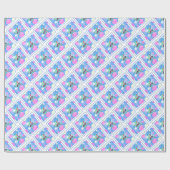 Punkte und Schmetterlinge Geschenkpapier (Flach)