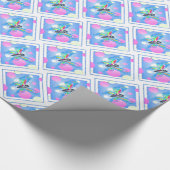 Punkte und Schmetterlinge Geschenkpapier (Ecke)